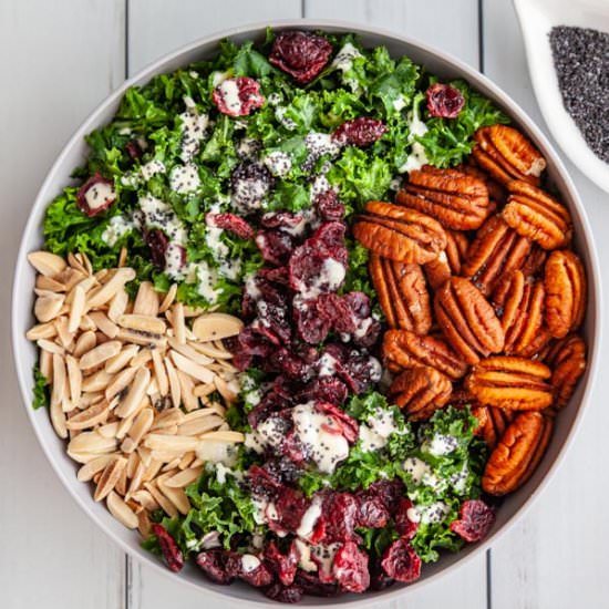 Kale Salad with Poppyseed Dressing