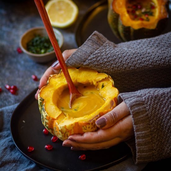 Butternut squash sweet potato soup
