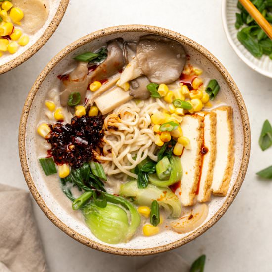 Cozy Creamy Vegan Mushroom Ramen