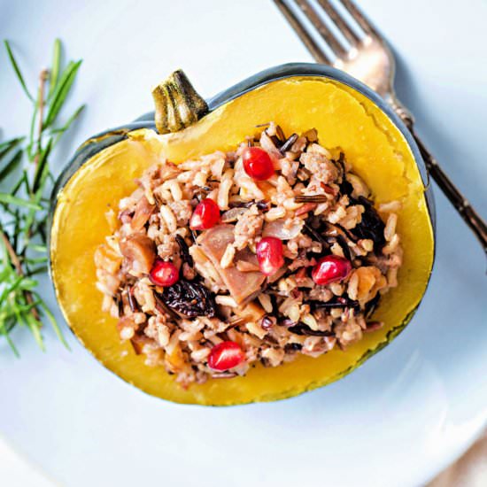 instant pot stuffed acorn squah