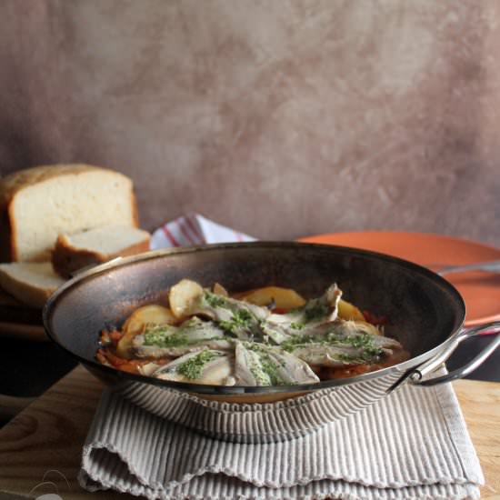 Cataplana anchovies