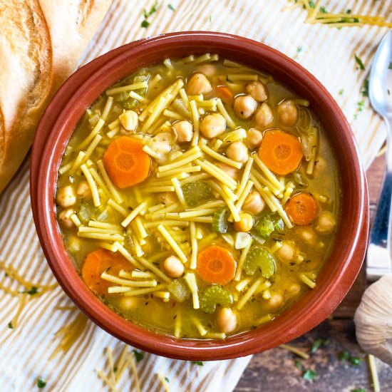 Spanish Vegetable Noodle Soup