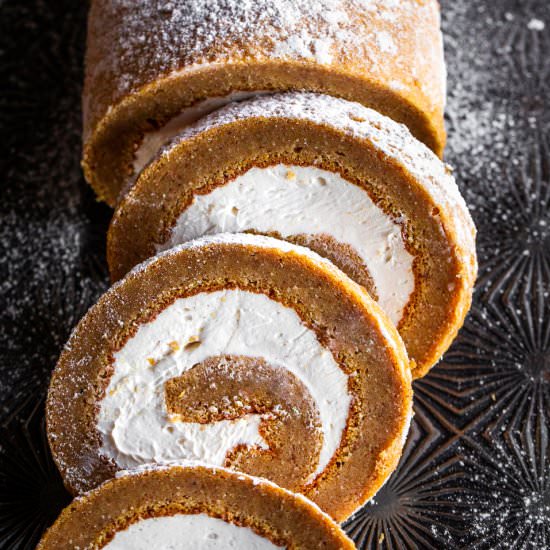 Pumpkin Roll Cake