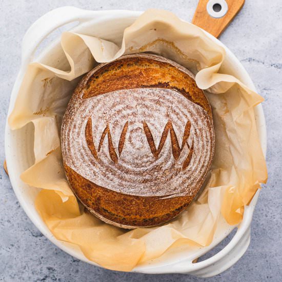 No Knead Whole Wheat Bread