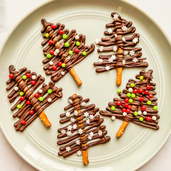 Dark Chocolate Christmas Trees