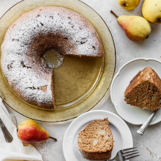 Gluten Free Pear Bundt Cake