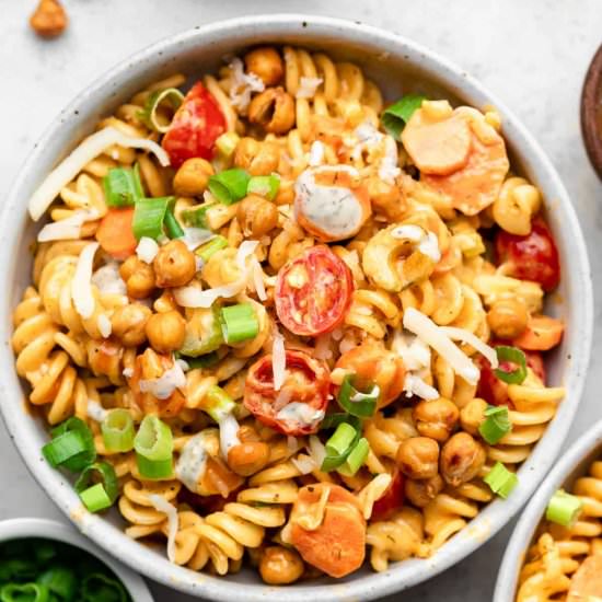 Buffalo Chickpea Pasta Salad