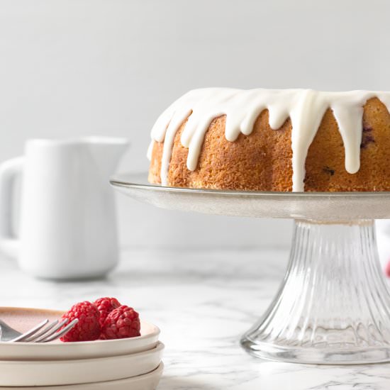 White Chocolate Raspberry BundtCake