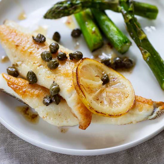 Baked Lemon Butter Triggerfish