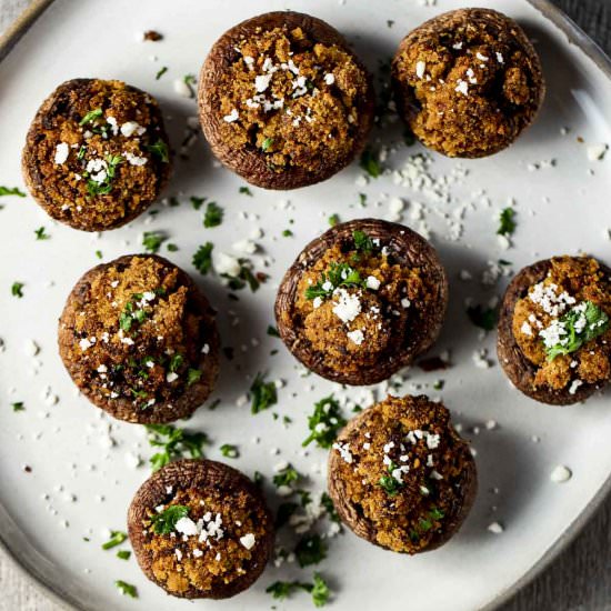 Air Fryer Stuffed Mushrooms