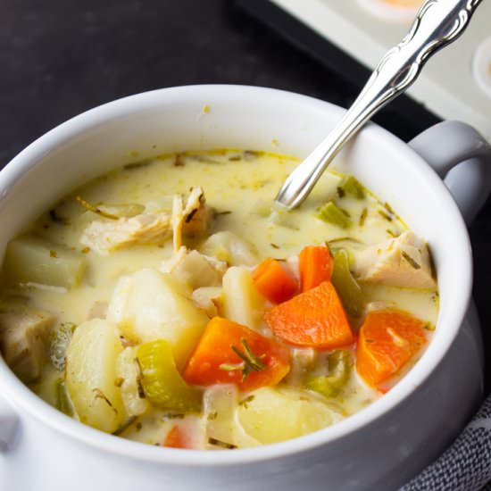 Creamy Turkey Pot Pie Soup