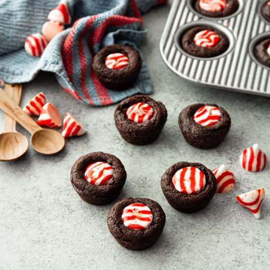 Peppermint Brownie Bites