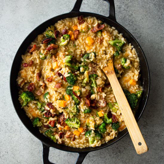 Broccoli and Cheddar Risotto