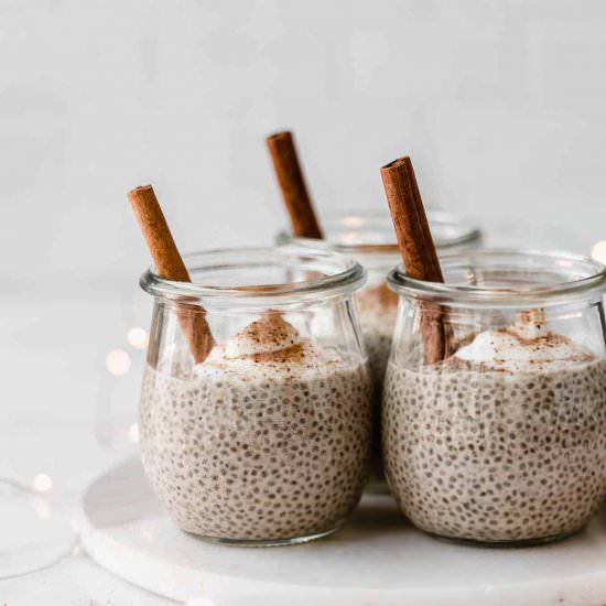 Eggnog Chia Pudding