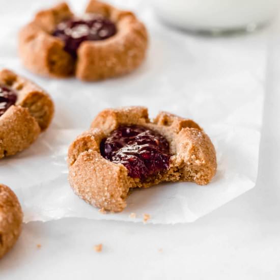 Peanut Butter And Jelly Thumbprints