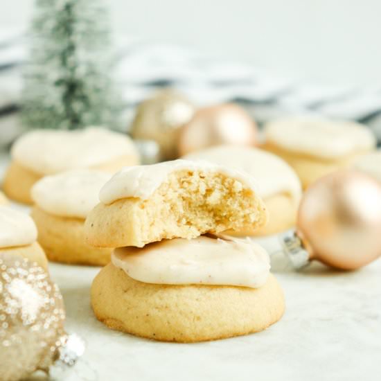 Glazed Eggnog Cookies