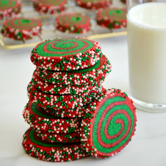 Christmas Pinwheel Cookies