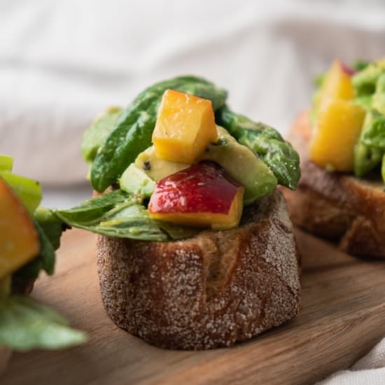 Asparagus and Nectarine Bruschetta