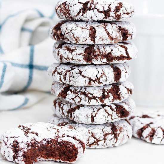 Chocolate Orange Crinkle Cookies