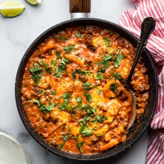 Mexican Keto Ground Beef Casserole