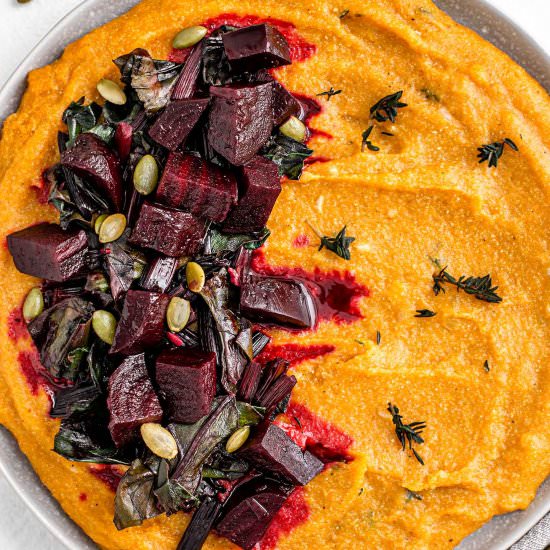 Pumpkin Beet Polenta