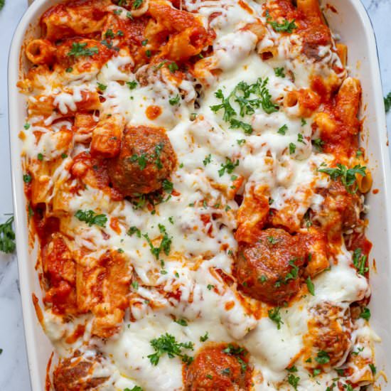 Baked Ziti with Meatballs