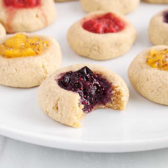 Almond flour thumbprint cookies