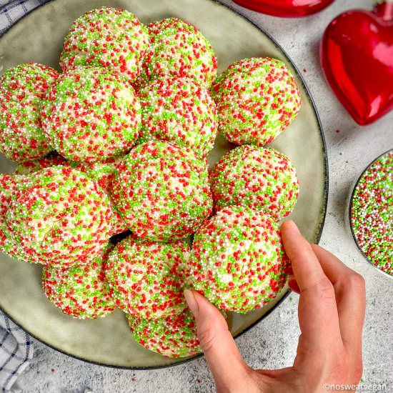 Vegan Christmas Sprinkle Cookies