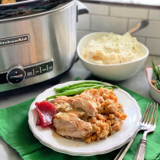 Crockpot Turkey and Stuffing
