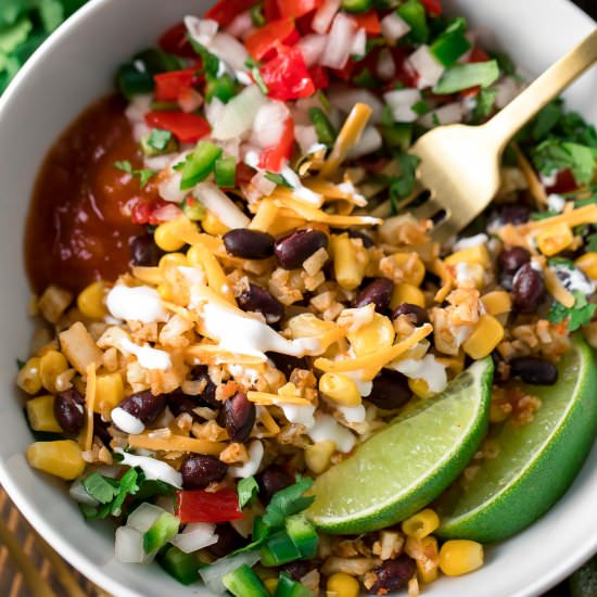 Cauliflower Rice Burrito Bowls