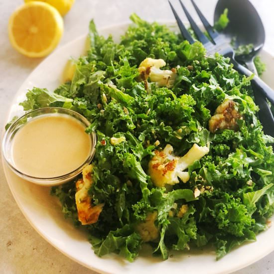 Kale Salad & Lemon Tahini Dressing