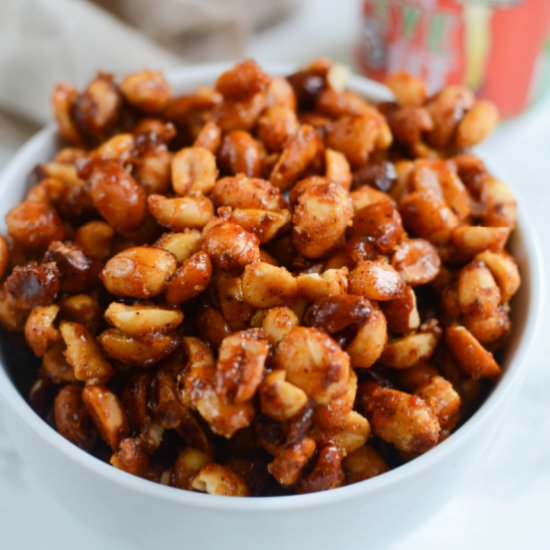 Slow Cooker Sweet and Spicy Peanuts