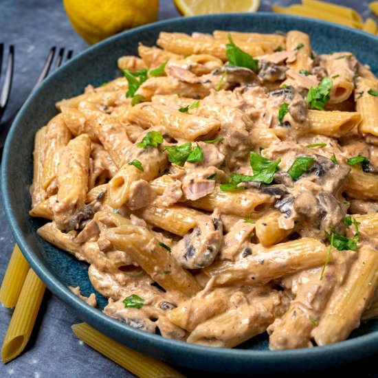 Creamy Tuna and Mushroom Pasta