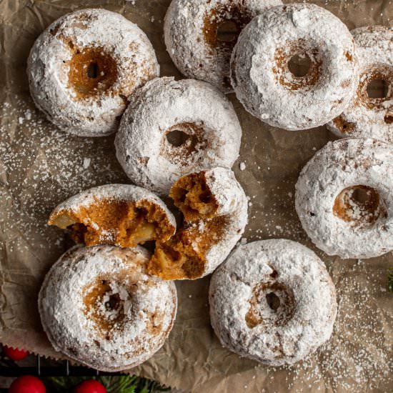 Gingerbread pear donuts