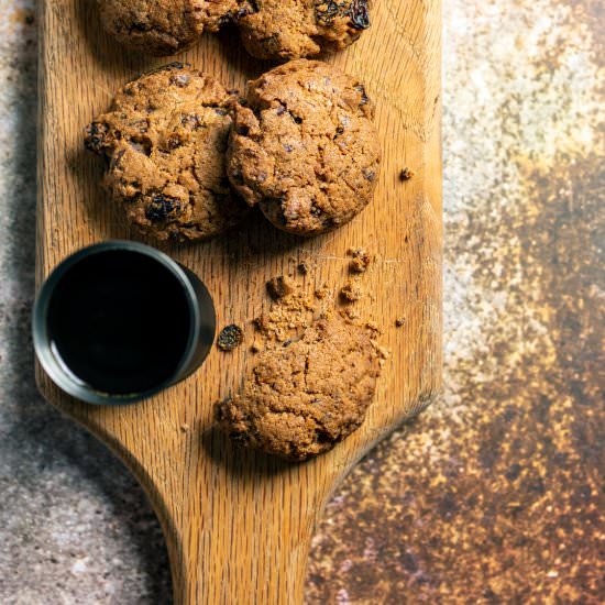 spiced rum chocolate chunk cookies