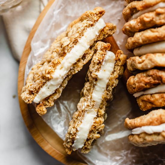 Eggnog Oatmeal Creme Pie Recipe