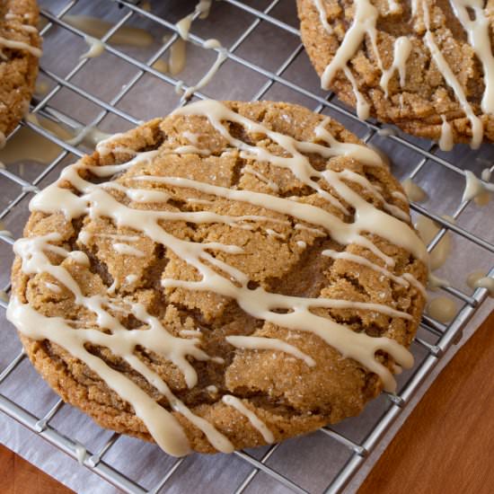 Maple-Glazed Soft Gingerbread Cooki