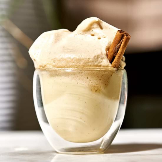 Eggnog with Sugar Bourbon Meringue