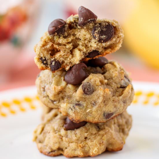 Banana Chocolate Chip Cookies
