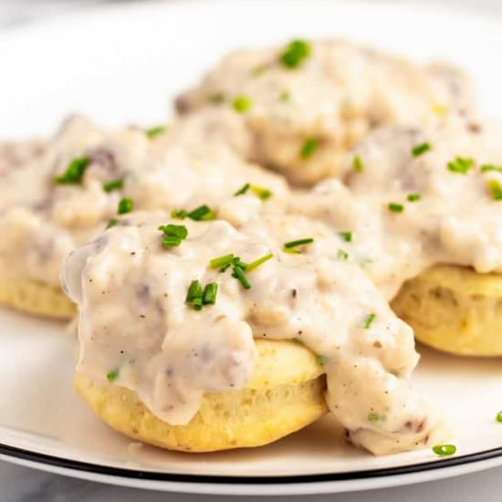 Homemade Biscuits and Gravy