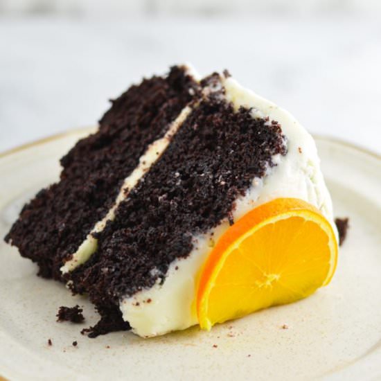 Chocolate Orange Cake with Orange