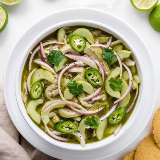 Mushroom aguachile verde