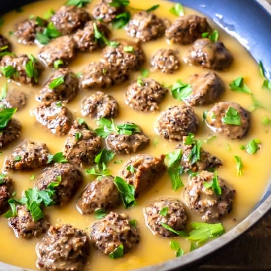 Tasty Vegan Swedish Meatballs