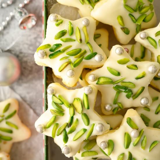 Pretty Dipped Sugar Star Cookies