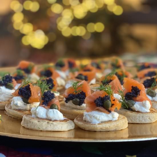 Gluten-Free Smoked Salmon Blinis