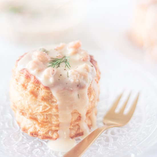 Dutch puff pastry with shrimp gravy