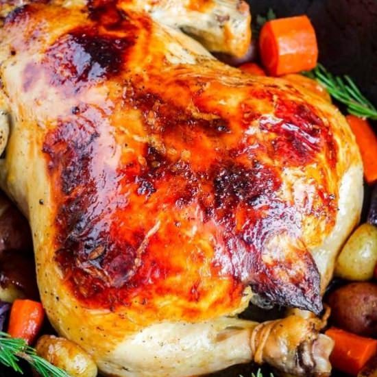 Orange Brined Roast Chicken