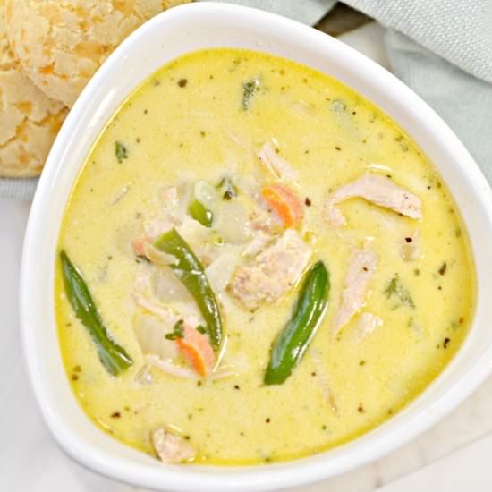 KETO CHICKEN POT PIE SOUP