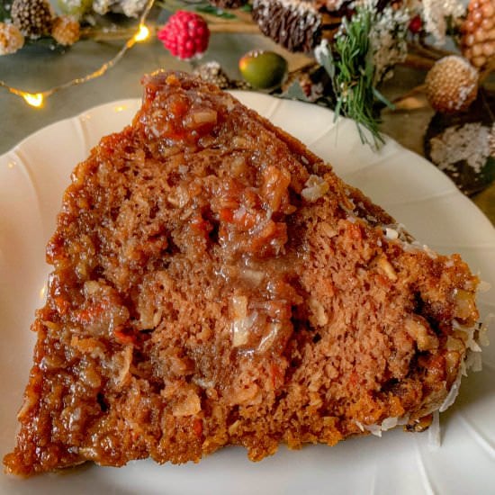 Rum Soaked Coconut Pecan Cake