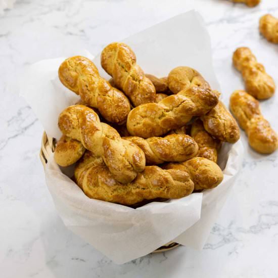 Orange and Vanilla Braided Cookies